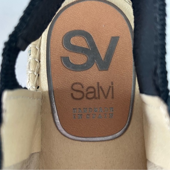 Salvi SV Slingback Espadrille Flats Euro Summer Sandal Brown Size EU36 US 5.5 - Picture 4 of 12